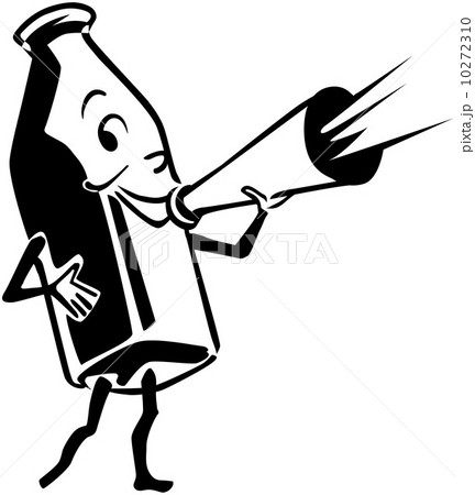 Milk Bottle With Megaphone Milk Bottle With Megaphone 10272310