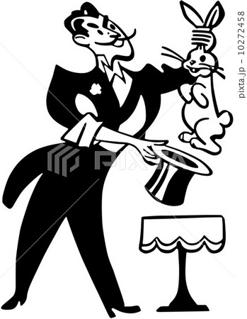 Magician Pulling Rabbit From Hat 10272458