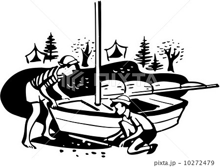 Boys Preparing Sailboat Boys Preparing Sailboat 10272479