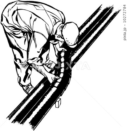 Worker Laying Pipes 10272784