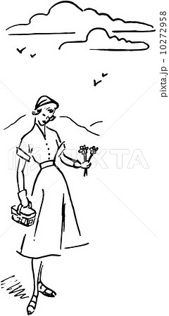 Lady With Flowers 10272958