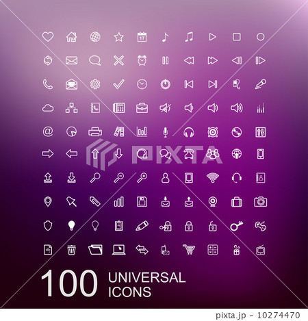 Vector Set of 100 Icons for Web Designのイラスト素材 [10274470] - PIXTA