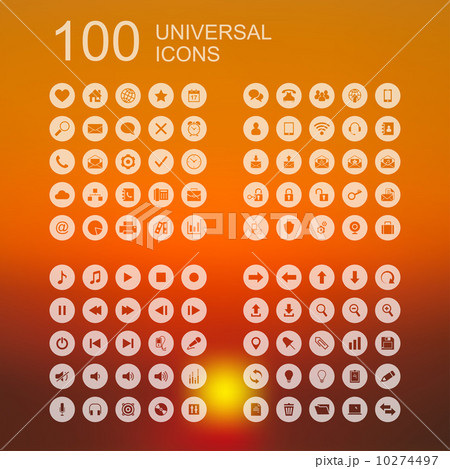 Vector Set of 100 Icons for Web Design Vector Set of 100 Icons for Web Design 10274497