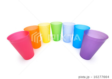 Group of bright plastic cups Group of bright plastic cups 10277664
