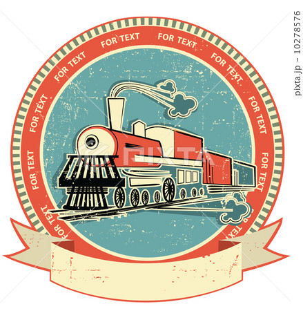 Locomotive label.Vintage style on old texture 10278576