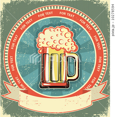 Beer label set on old paper texture.Vintage background 10278594