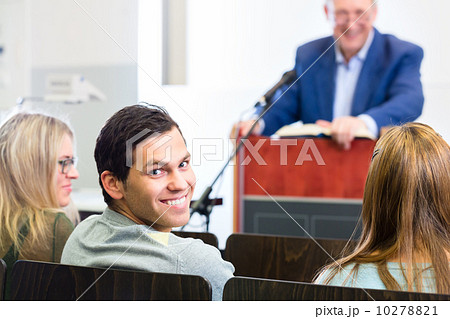 College students in lecture with professor 10278821