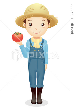 麦藁帽子の男性イラスト 10278882