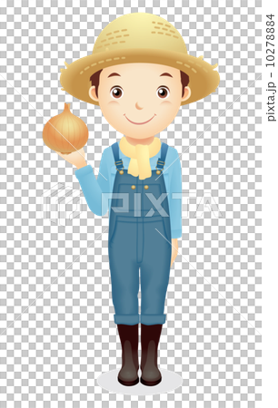 麦藁帽子の男性イラスト 10278884