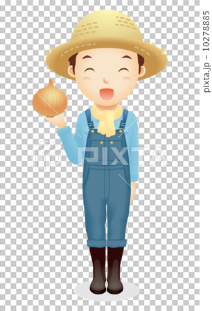 麦藁帽子の男性イラスト 10278885