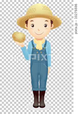 麦藁帽子の男性イラスト 麦藁帽子の男性イラスト 10278886