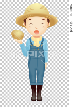 麦藁帽子の男性イラスト 麦藁帽子の男性イラスト 10278887