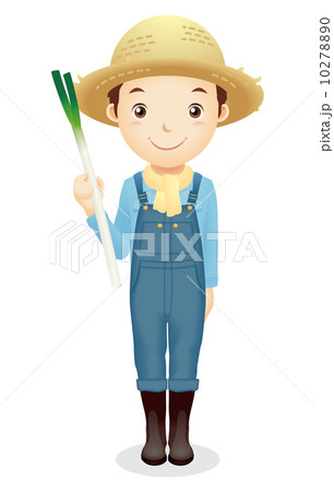 麦藁帽子の男性イラスト 10278890