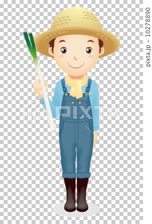 麦藁帽子の男性イラスト 10278890