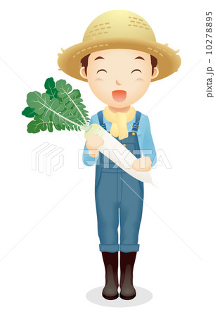 麦藁帽子の男性イラスト 麦藁帽子の男性イラスト 10278895