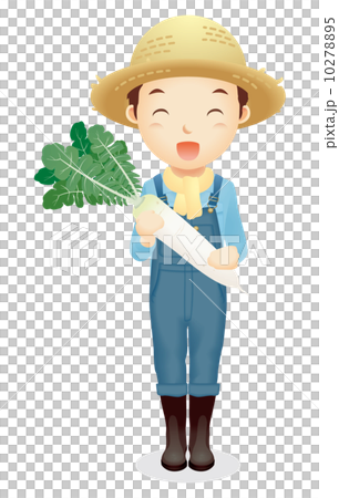 麦藁帽子の男性イラスト 麦藁帽子の男性イラスト 10278895