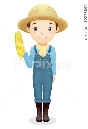 麦藁帽子の男性イラスト 麦藁帽子の男性イラスト 10278896