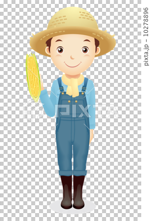 麦藁帽子の男性イラスト 麦藁帽子の男性イラスト 10278896