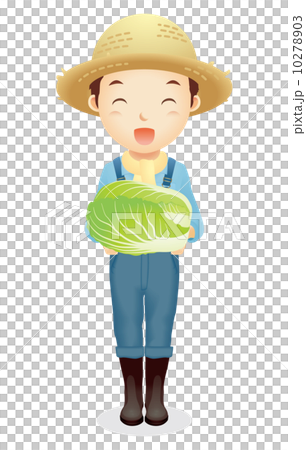 麦藁帽子の男性イラスト 10278903