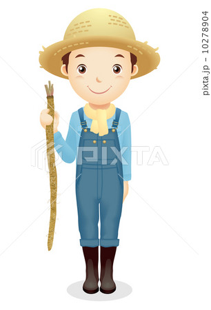 麦藁帽子の男性イラスト 10278904