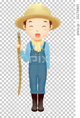 Male illustration of a straw hat 10278905