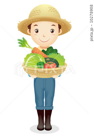 麦藁帽子の男性イラスト 10278908