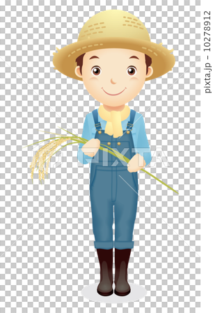 Male illustration of a straw hat 10278912