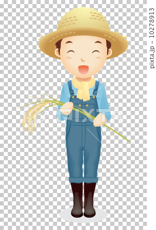 麦藁帽子の男性イラスト 10278913