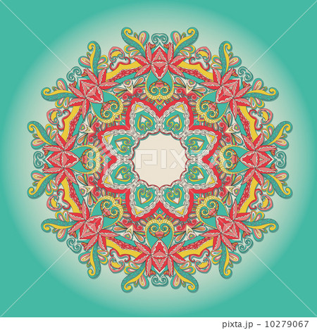 background with lace hand drawn colorful ornament 10279067