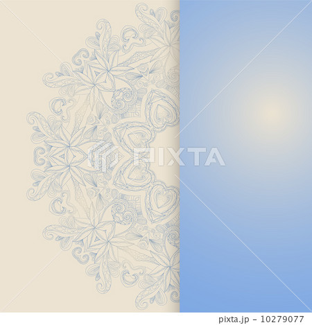 Circle lace hand-drawn ornament card 10279077