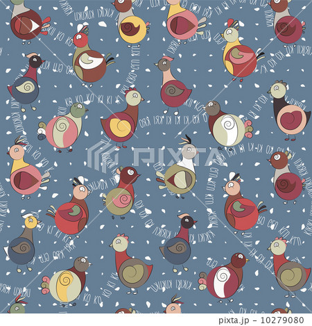 abstract turkey bird, chicken and pigeon 10279080