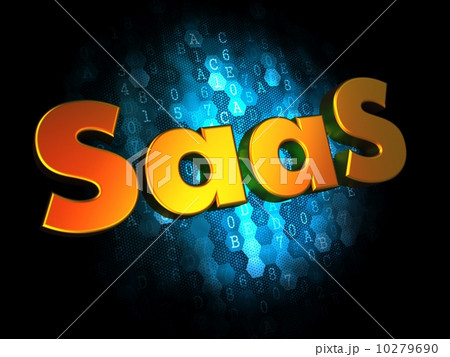 SAAS Concept on Digital Background. 10279690