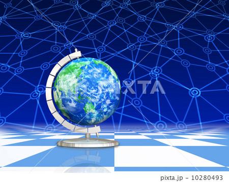 リアル地球儀のインターネット網 10280493