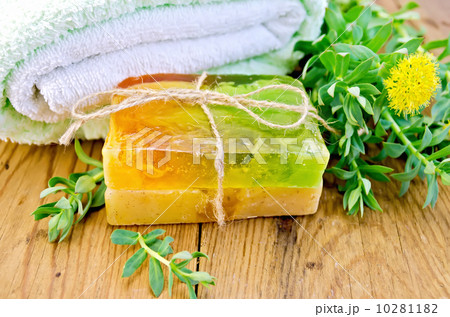 Soap homemade with Rhodiola rosea on board 10281182