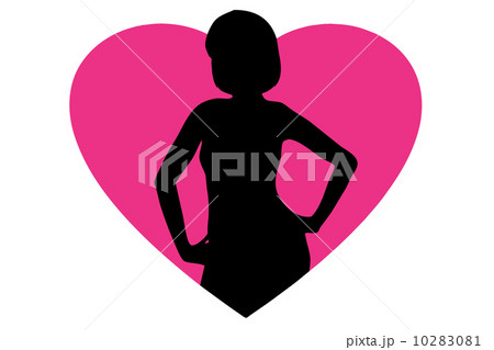 ハートマークと女性 10283081