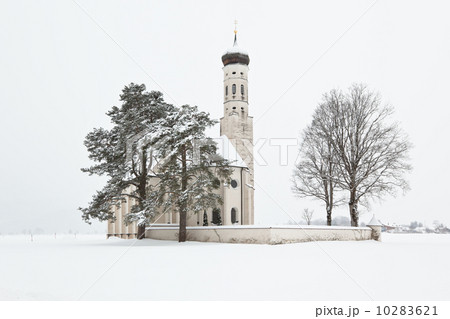 Winter landscape with church in Germany Winter landscape with church in Germany 10283621