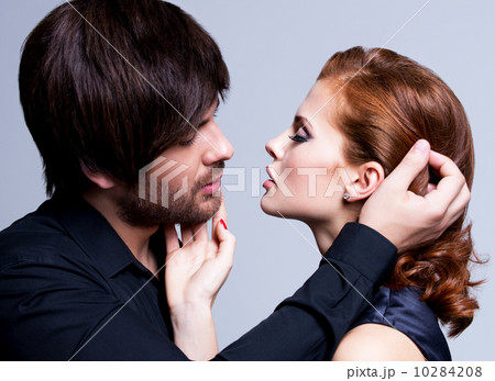 Closeup portrait of sexy couple in love. 10284208