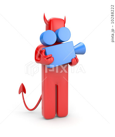 Devil hold video camera symbol 10288222