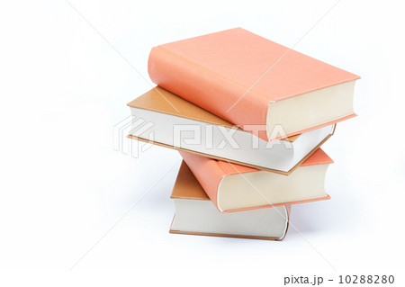 A stack of books on a white background. 10288280