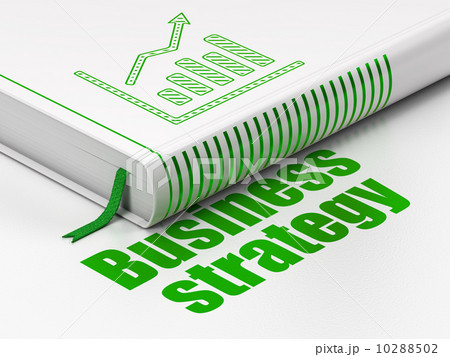 Business concept: book Growth Graph, Business Strategy on white background 10288502