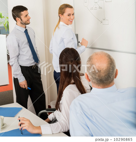 Business Team Planning Strategy On Whiteboard 10290865