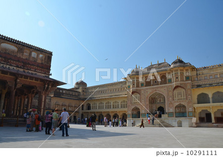世界遺産アンベール城のガネーシャ門と一般謁見の間 10291111