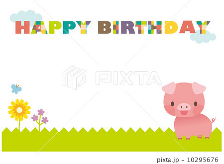 バースデイカード　動物　背景 10295676