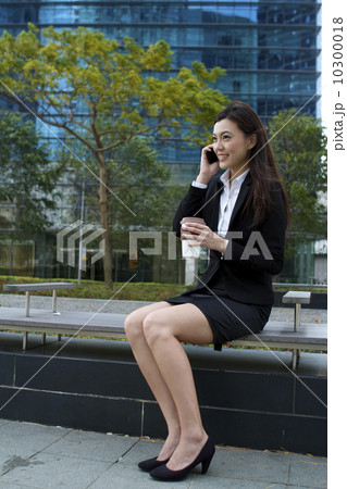 Asian business woman taking a break Asian business woman taking a break 10300018