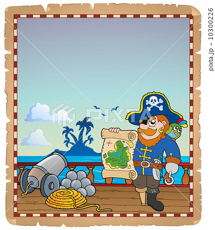 Parchment with pirate ship deck 3 10300226