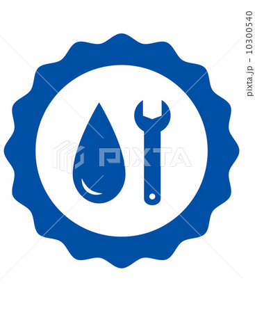 symbol of plumbing with water drop 10300540