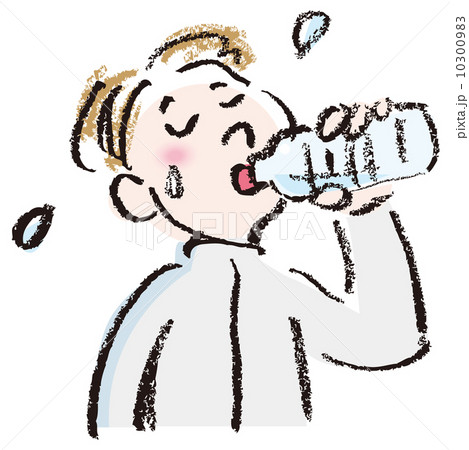 水分をとる男性　 10300983