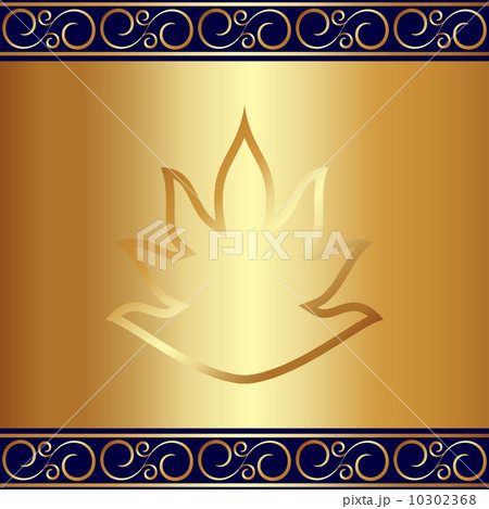Vector abstract gold plate background with vignettes 10302368