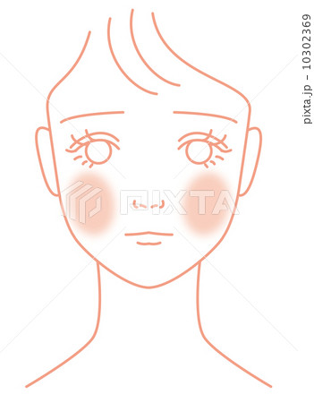 赤ら顔の女性 10302369