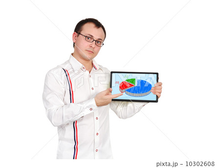 businessman holding tablet businessman holding tablet 10302608